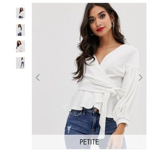 ASOs petite peplum wrap top